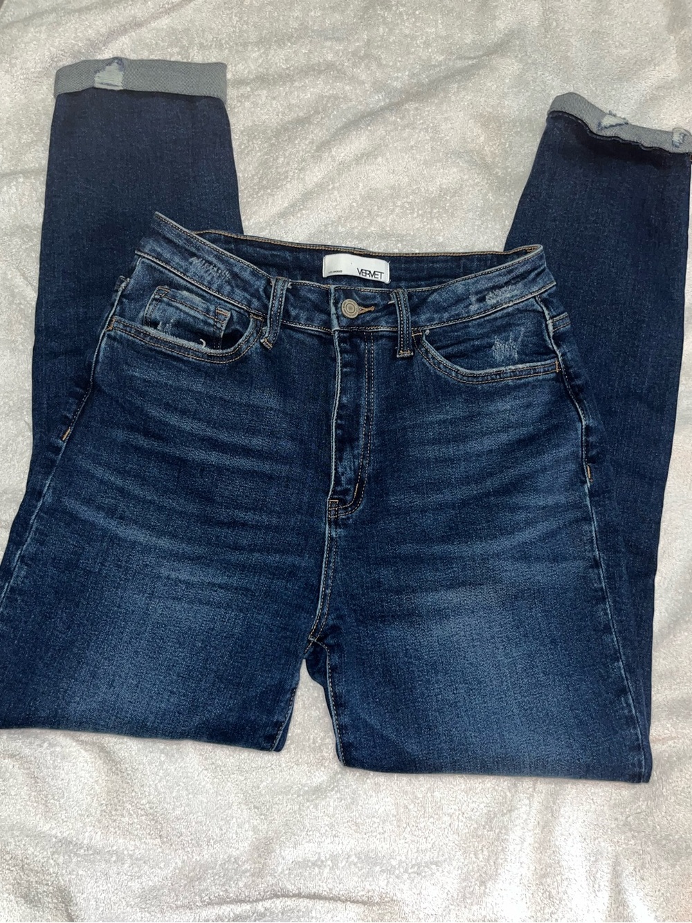 Vervet High Waisted Straight Leg Jeans